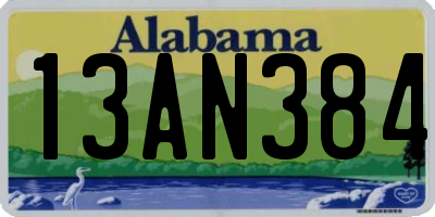 AL license plate 13AN384