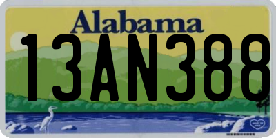 AL license plate 13AN388