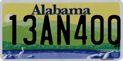 AL license plate 13AN400