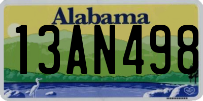 AL license plate 13AN498