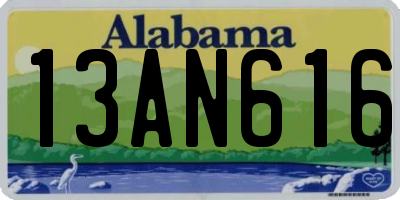 AL license plate 13AN616