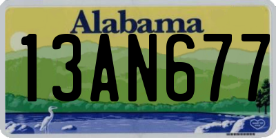 AL license plate 13AN677