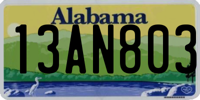 AL license plate 13AN803