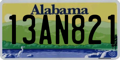 AL license plate 13AN821