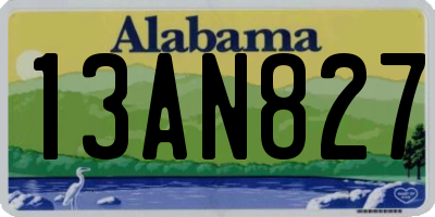 AL license plate 13AN827