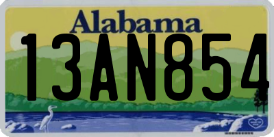 AL license plate 13AN854