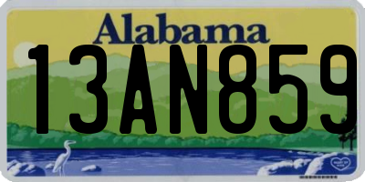 AL license plate 13AN859