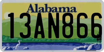 AL license plate 13AN866