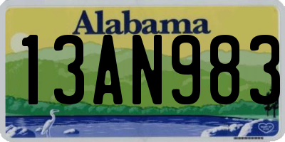 AL license plate 13AN983
