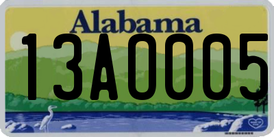 AL license plate 13AO005