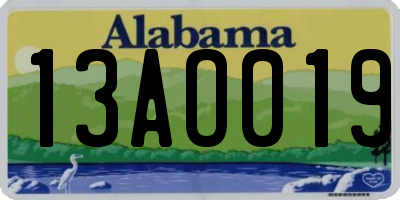 AL license plate 13AO019