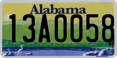 AL license plate 13AO058