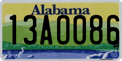 AL license plate 13AO086