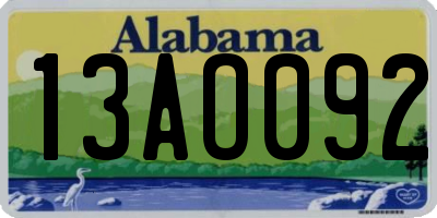 AL license plate 13AO092