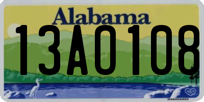 AL license plate 13AO108