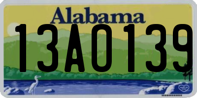AL license plate 13AO139