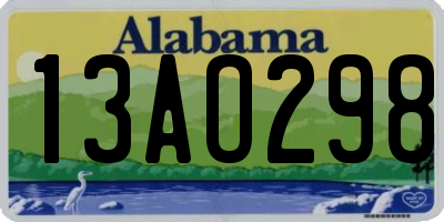 AL license plate 13AO298