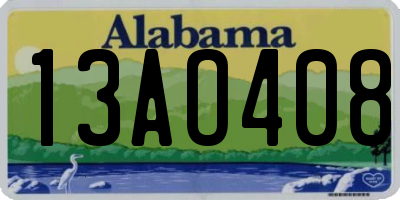 AL license plate 13AO408