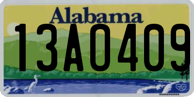 AL license plate 13AO409