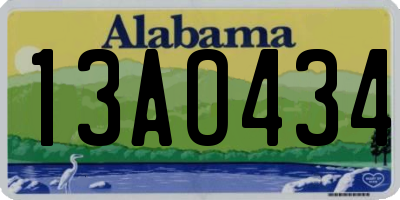 AL license plate 13AO434
