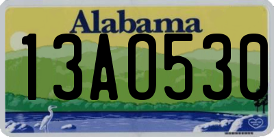 AL license plate 13AO530