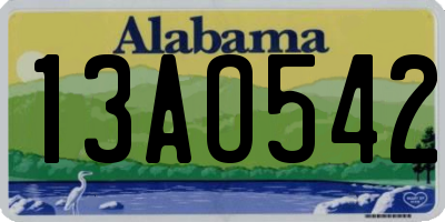 AL license plate 13AO542