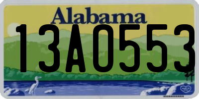 AL license plate 13AO553