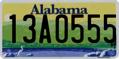 AL license plate 13AO555