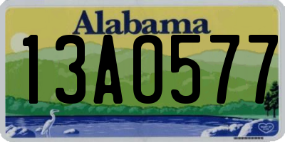 AL license plate 13AO577
