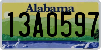 AL license plate 13AO597