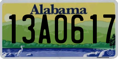 AL license plate 13AO617
