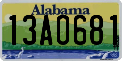 AL license plate 13AO681