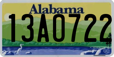 AL license plate 13AO722