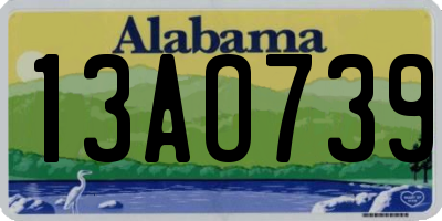 AL license plate 13AO739