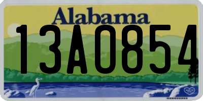 AL license plate 13AO854