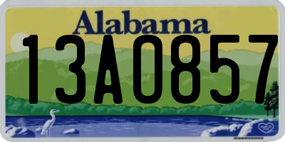 AL license plate 13AO857