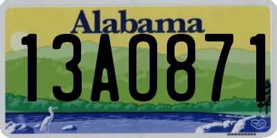 AL license plate 13AO871