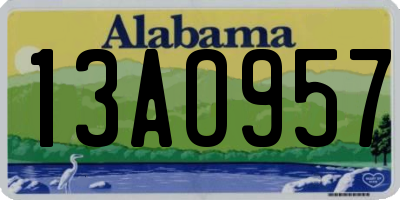 AL license plate 13AO957