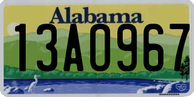 AL license plate 13AO967