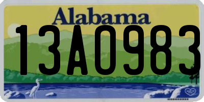 AL license plate 13AO983