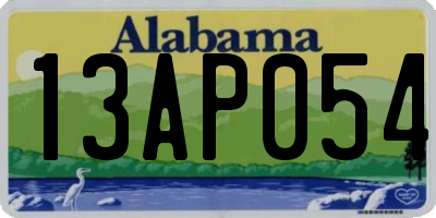 AL license plate 13AP054