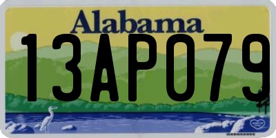 AL license plate 13AP079