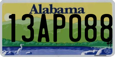 AL license plate 13AP088