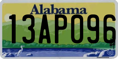 AL license plate 13AP096