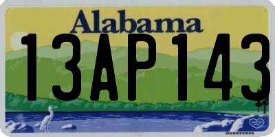 AL license plate 13AP143