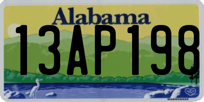 AL license plate 13AP198
