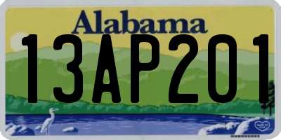 AL license plate 13AP201