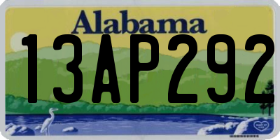 AL license plate 13AP292