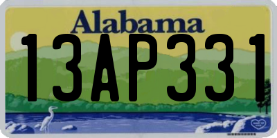 AL license plate 13AP331