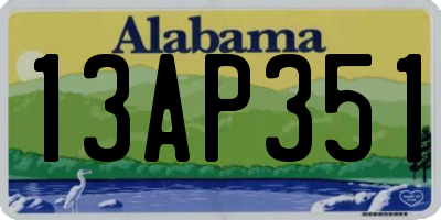 AL license plate 13AP351